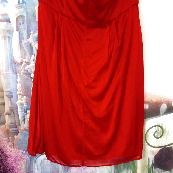 David's bridal red strapless dress - Picture 8 of 9